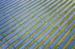 Solar farm from the air shot on a DJI Mavic 2 Pro