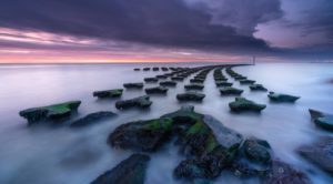 Long exposure of Cobbold's Point at sunrise