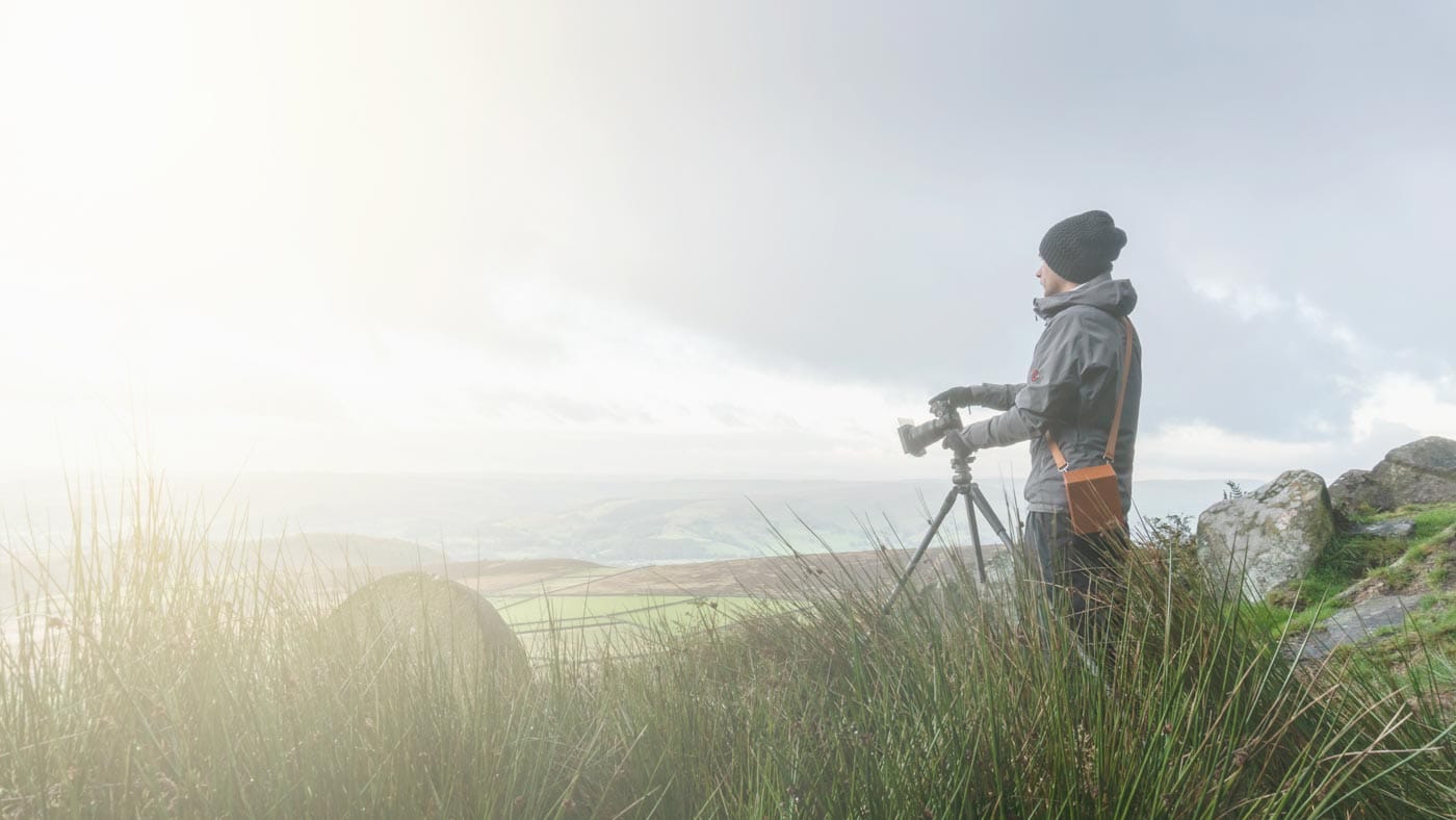 James Abbot Photography shooting at Stanage Edge in the Peak District